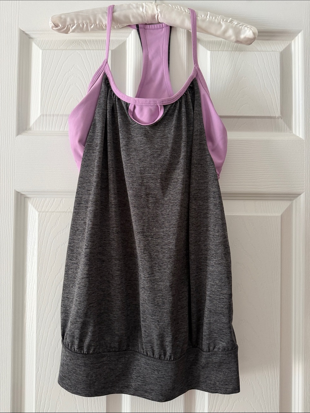 Women’s Heather Gray & Lavender Athletic Tank Top